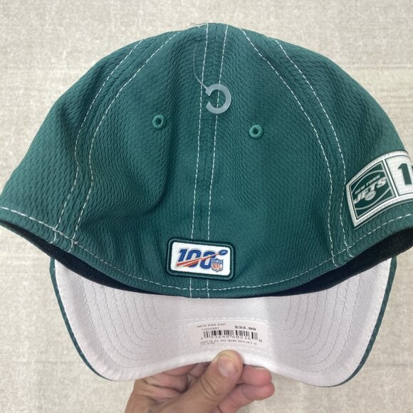 New York Jets Cap New Era NFL 100 Fitted S/M Hat Embroidered Logo Football - Picture 16 of 16